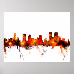 Denver Colorado Skyline Poster