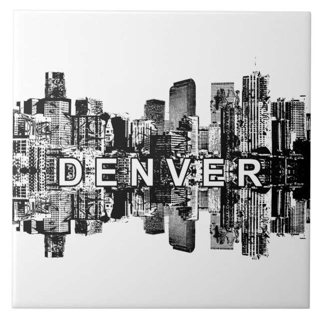 Denver, Colorado skyline Tile (Front)