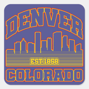 Denver,Colorado Square Sticker