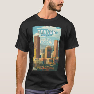 Denver Colorado Travel Art Vintage T-Shirt