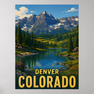 Denver Colorado Travel Gift Poster