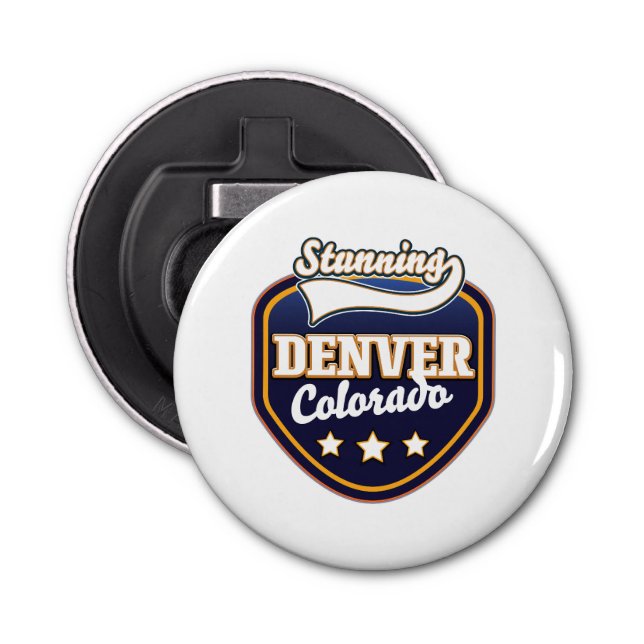 Denver Colorado travel logo Bottle Opener (Front)