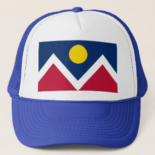Denver, Colorado, USA City Flag Sun Mountains Trucker Hat