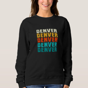 Denver Colorado Vintage Co Retro Collection Americ Sweatshirt