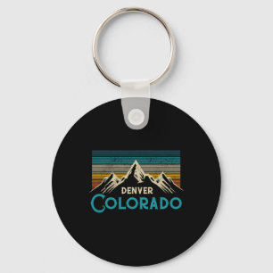 Denver Colorado Vintage Mountains Hiking Souvenir Key Ring