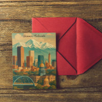 Denver Colorado Vintage Travel Art Print