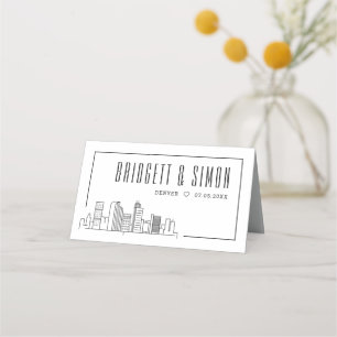 Denver, Colorado Wedding   Place Table Name Cards 