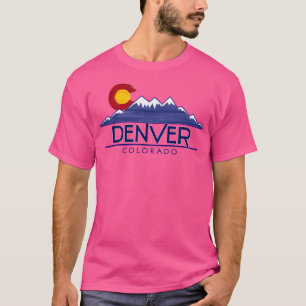 Denver Colorado Wood Mountains Baseball  Sleeve T-Shirt