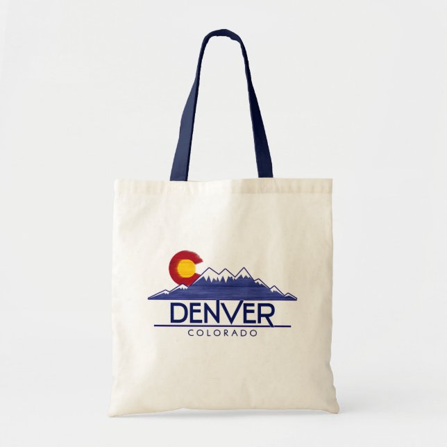 Denver Colorado wood mountains tote bag (Front)