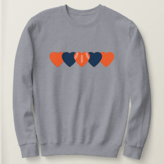 Denver Fan Heart Football Dark Sweatshirt
