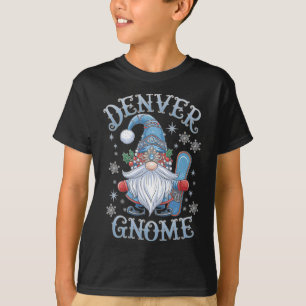 Denver Gnome Christmas Cheer Snowboarding Fun T-Shirt
