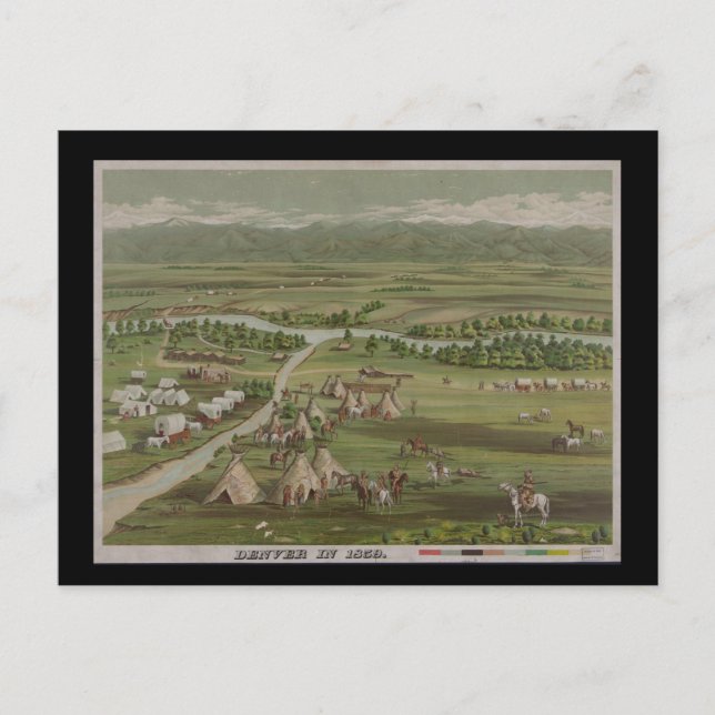 Denver in 1859 postcard (Front)