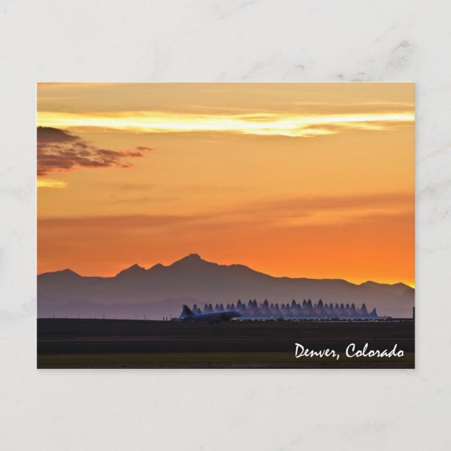 Denver International Airport Sunset postcard (Front)
