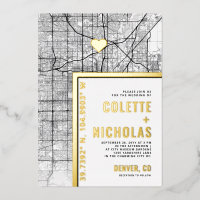 Denver Love Locator | City Themed Wedding