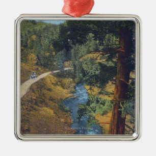 Denver Mountain Park, CO - Bear Creek Canyon Metal Tree Decoration