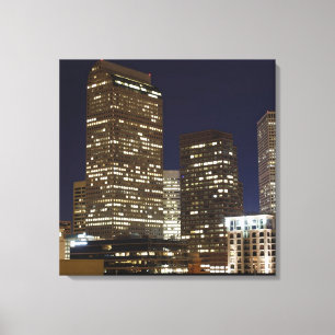 Denver Night Skyline Canvas Print