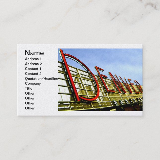 Denver Pavilion Business Card (Front)