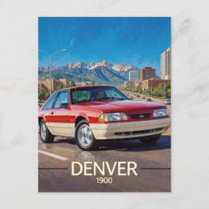 Denver Rocky Mountain Road Style 1990 Colorado Postcard
