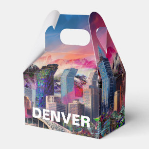 Denver Skyline Abstract Art Favour Box