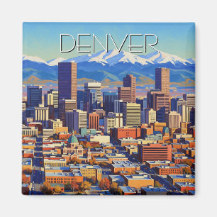 Denver Skyline Colorado Magnet