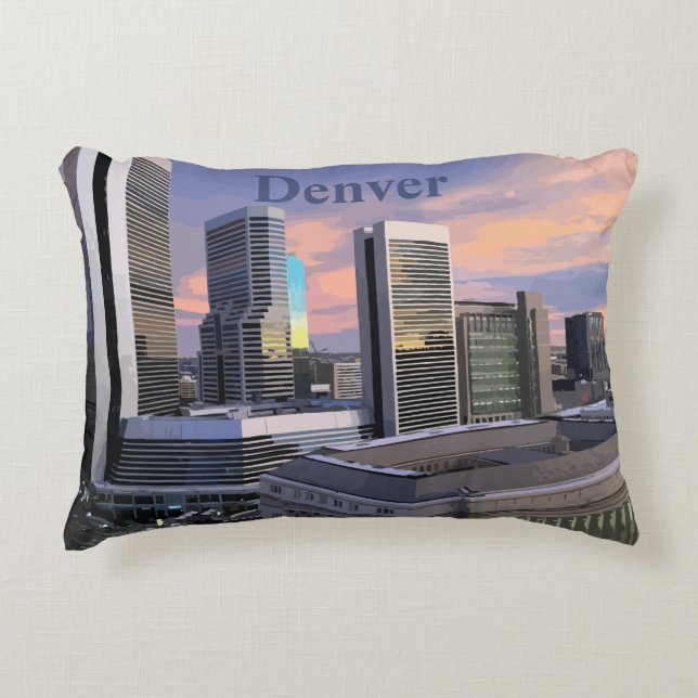 Denver Skyline Decorative Cushion (Front)