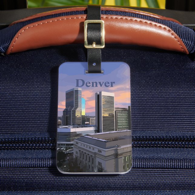 Denver Skyline Luggage Tag (Front Insitu 2)