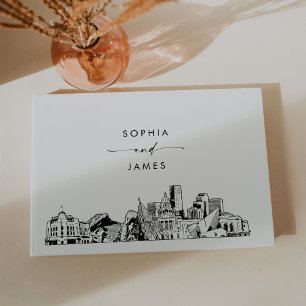 Denver Skyline Wedding Guest Book