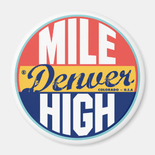 Denver Vintage Label Magnet