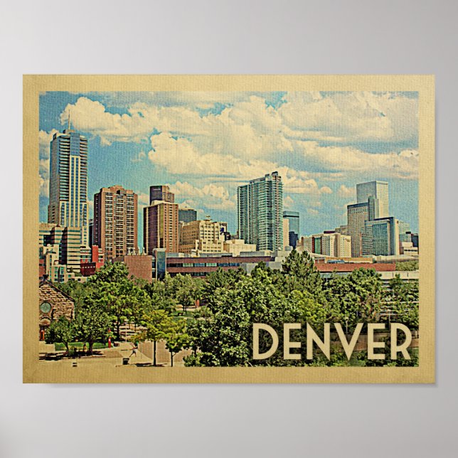Denver Vintage Travel Poster (Front)