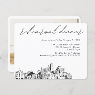 Denver Wedding Elegant Rehearsal Dinner Enclosure Card