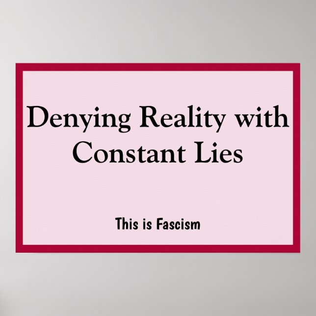 Denying Reality Poster (Front)