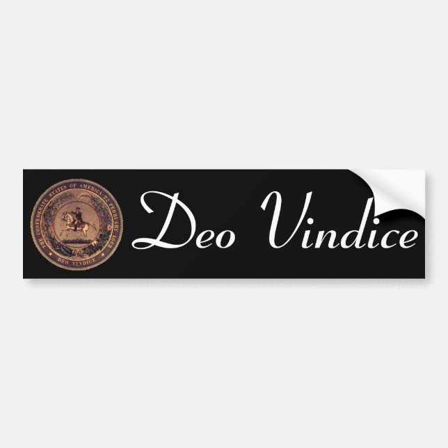 DEO VINDICE Confederate Seal Bumper Sticker (Front)