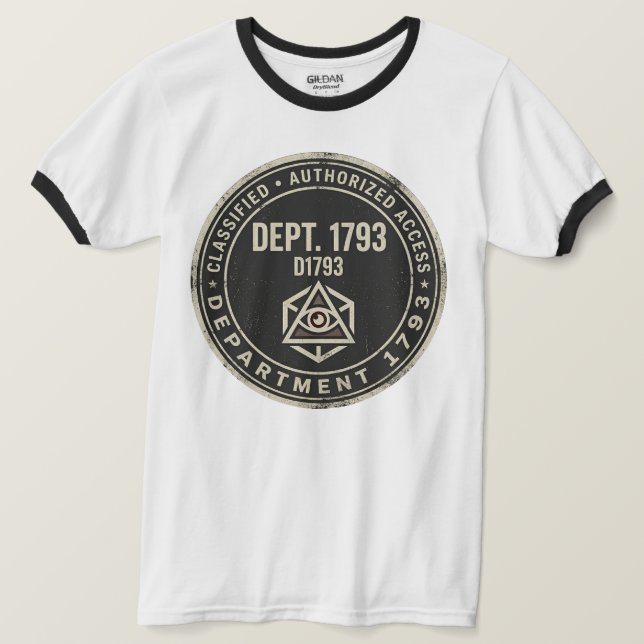 Department 1793 Ringer T-Shirt (Design Front)