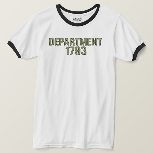 Department 1793 Ringer T-Shirt (Design Front)
