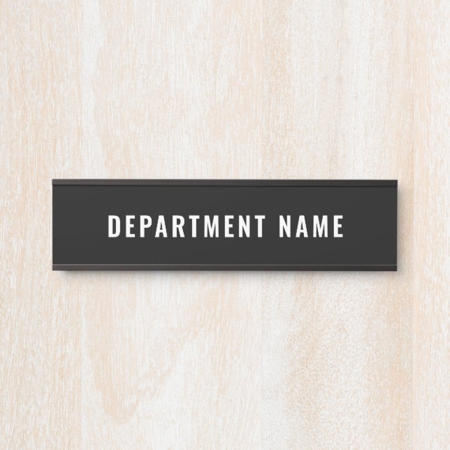 Department Name Door Sign (Front)