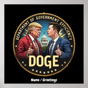 Department of Government Efficiecy TrumpElon Force Poster