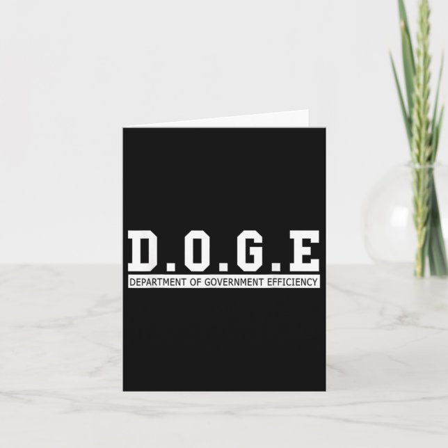 Department Of Government Efficiency D.o.g.e. Funny Card (Front)