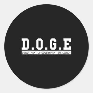 Department Of Government Efficiency D.o.g.e. Funny Classic Round Sticker