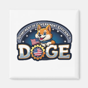 Department Of Government Efficiency Doge Dog Magnet