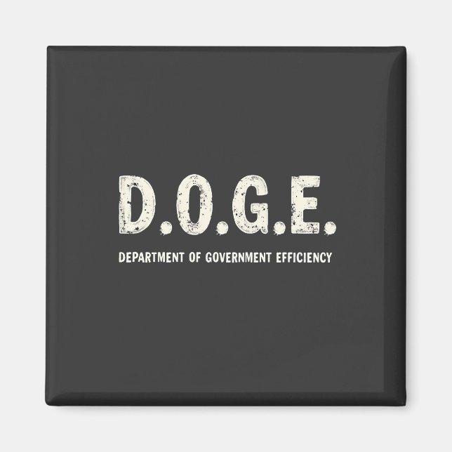 Department Of Government Efficiency Doge Dog   Magnet (Front)