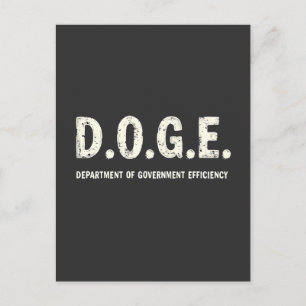 Department Of Government Efficiency Doge Dog   Postcard