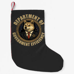 Department Of Government Efficiency Doge Dog Small Christmas Stocking