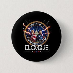 Department Of Government Efficiency Doge Trump 6 Cm Round Badge