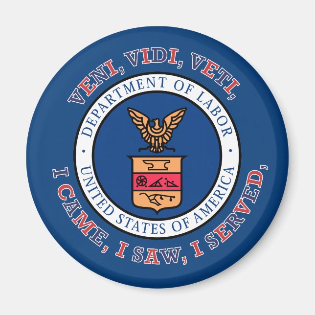 DEPARTMENT OF LABOR VVV Shield Magnet (Front)