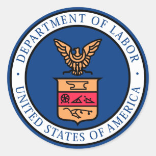 Department of Labour Classic Round Sticker