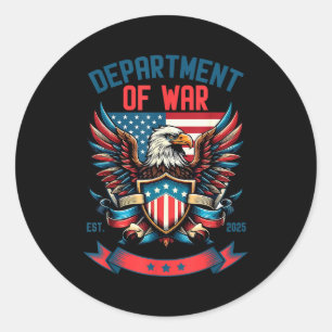 Department Of War Established 2025 Dow Classic Round Sticker