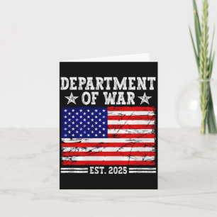 Department Of War Usa Camouflage Flag Department O Card