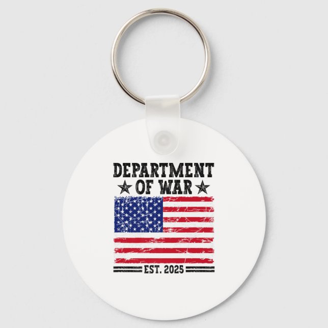 Department Of War Usa Camouflage Flag Department O Key Ring (Front)
