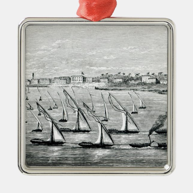 Departure from Khartoum Metal Tree Decoration (Front)
