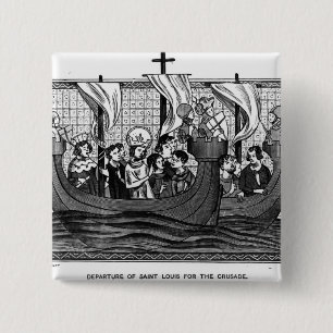 Departure of St. Louis for the Crusade 15 Cm Square Badge